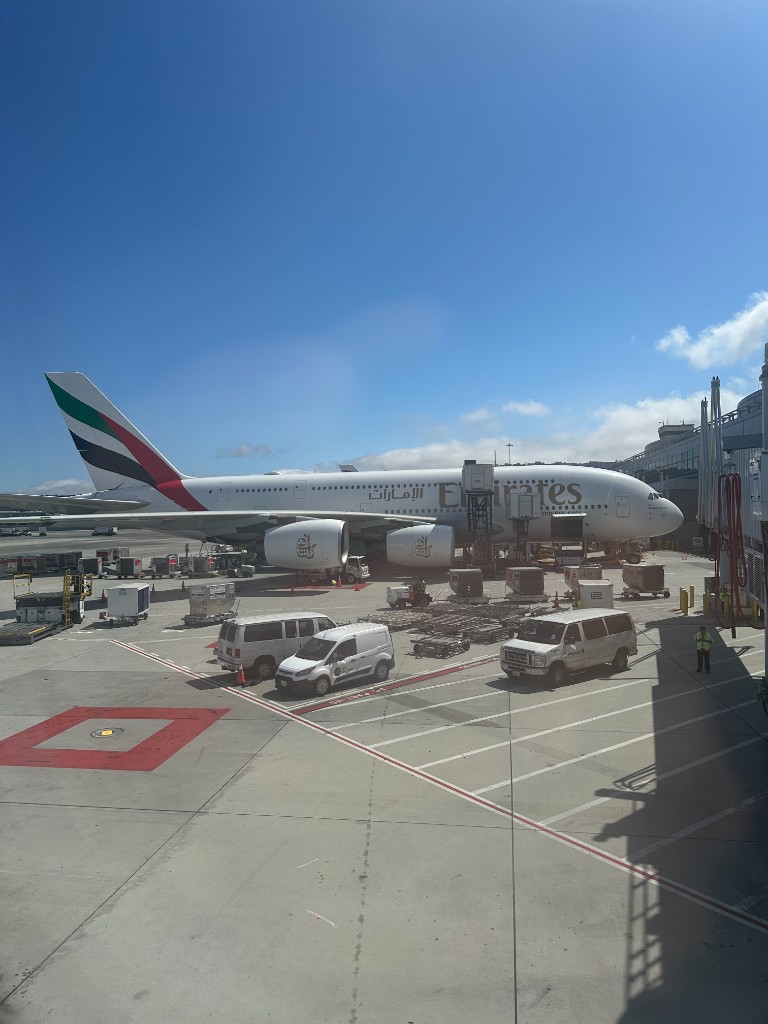 Emirates Airbus A380 at SFO