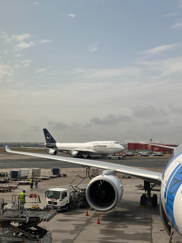Lufthansa Boeing 747 taxiing at Frankfurt
